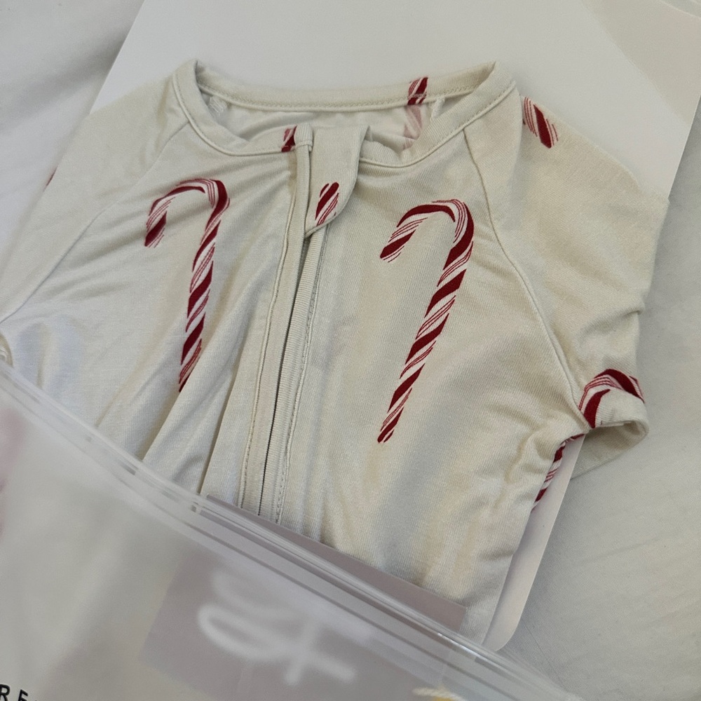 Forever French baby candy cane newborn NWT
